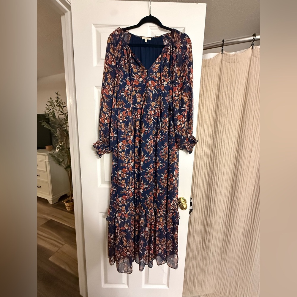 Kate & Sam Floral Navy Maxi Dress